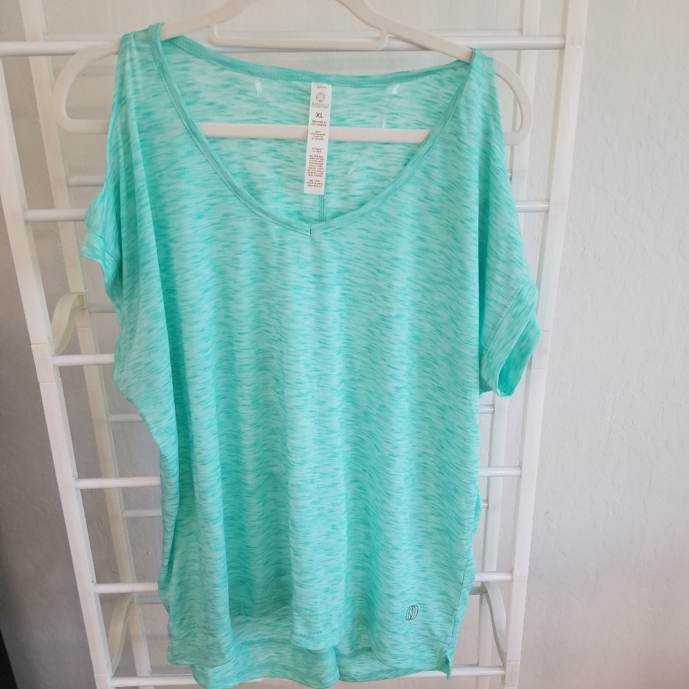 Balance Collection Flowing Cold Shoulder Yoga Top